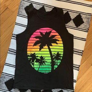 Neon beach tank